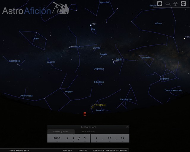 Lluvia de meteoros Eta-Acuáridas