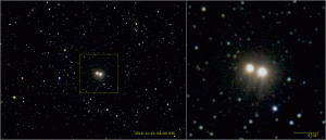 Movimiento propio de 61 Cygni, estrella binaria.