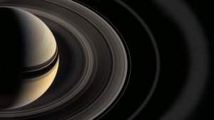 Planetas con anillos. Imagen tomada por la sonda Cassini que muestra los anillos de Saturno.