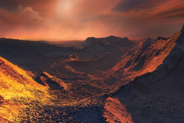 Impresión artística de la superficie del posible exoplaneta
