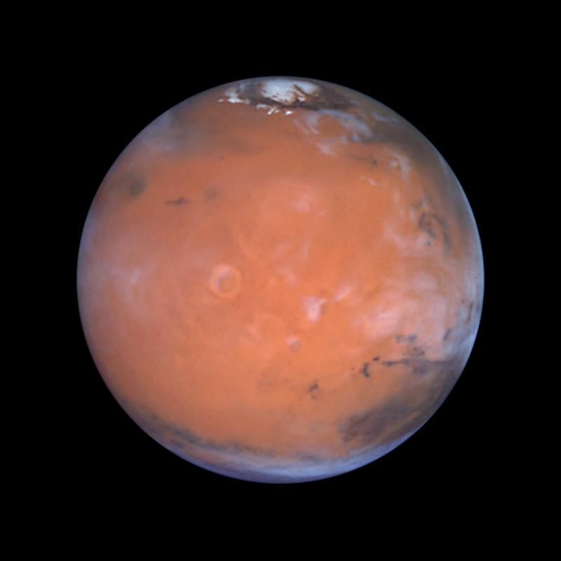 Fotografía de la zona de Tharsis (Marte)