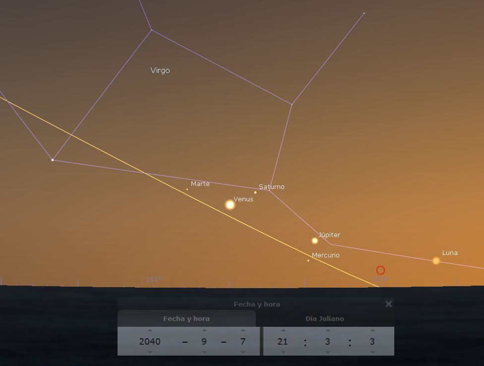 Alineación planetaria de septiembre de 2040