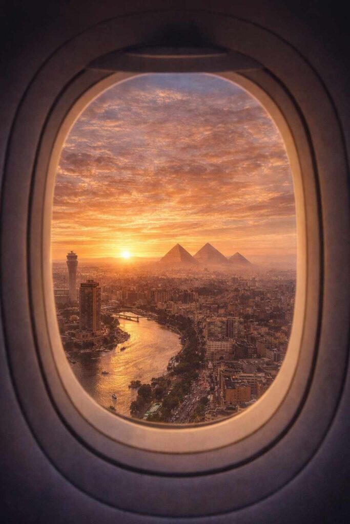 Vista de El Cairo desde el avión