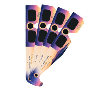 Gafas de eclipse en abanico